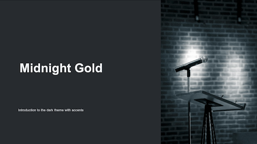 Midnight Gold template preview