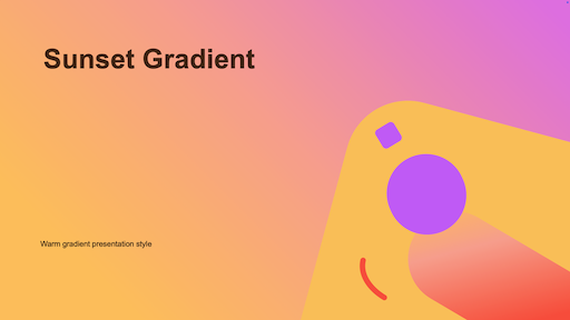 Sunset Gradient template preview